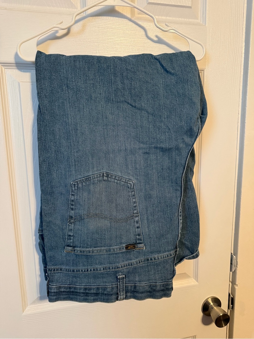 Lee Loose Fit Blue Denim Jeans with Contrast Waistband Logo